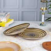 Elegant Ceramic Quarter Plates Set of 2 - Stylish 7-Inch Diameter Ceramic Plates for Appetizers, Desserts | Microwave & Dishwasher Safe | Contemporary Elegance for Every Occasion | H - 1" D- 7" | Elegant White