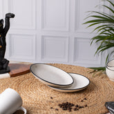 Elegant Ceramic Quarter Plates (Set Of 2) - Stylish 7-Inch Diameter Ceramic Plates For Appetizers, Desserts | Microwave & Dishwasher Safe | Contemporary Elegance For Every Occasion | Elegant White