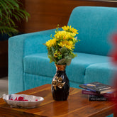 Vase Black And Golden