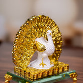 Golden Peacock Statue