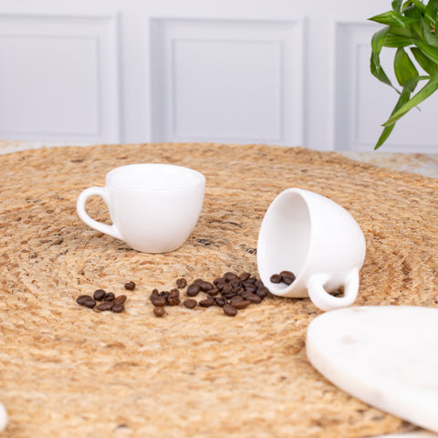 Ceramic Espresso cups (Set of 2) | White