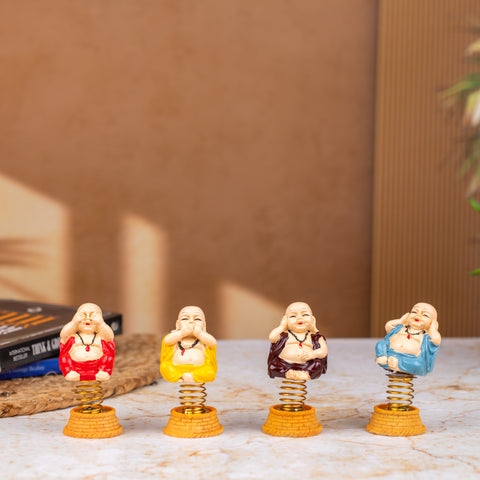 Colorful Dancing Buddha Spring Set|Premium Resin Statue|Packaged in Luxury Box|Joyful Harmony Statue|Home Decor