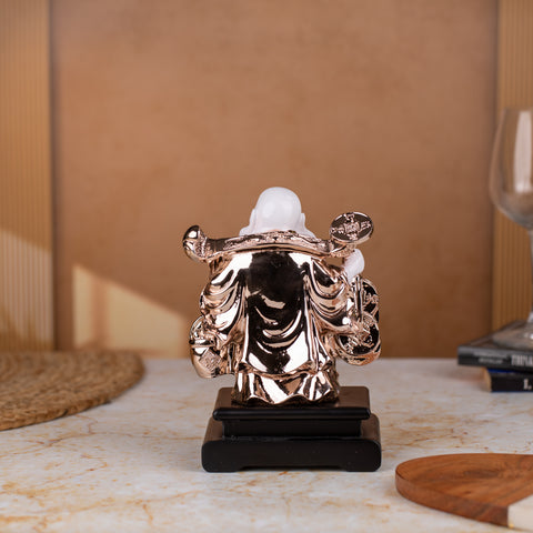 White and Rose Gold Buddha Statue|Premium Resin Statue|Packaged in Luxury Box|Home Decor