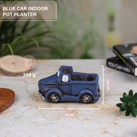 Blue Car Indoor Pot