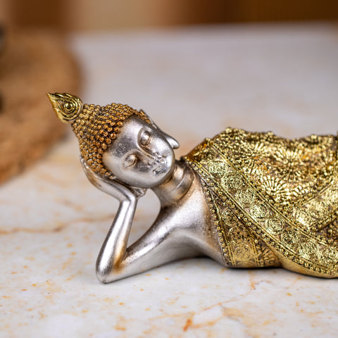 Golden Sleeping Buddha Showpiece