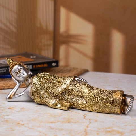 Golden Sleeping Buddha Showpiece