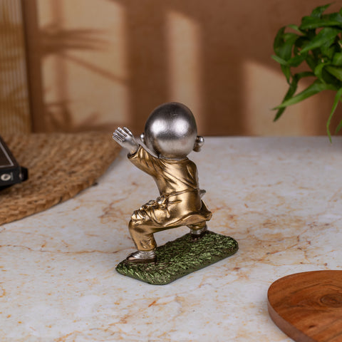 Buddha Kungfu 3 Piece Figurine Collection|Golden Buddha|Dynamic Poses|Balance and Tranquility|