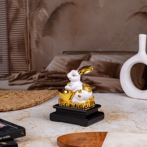 Golden Rabbit Statue