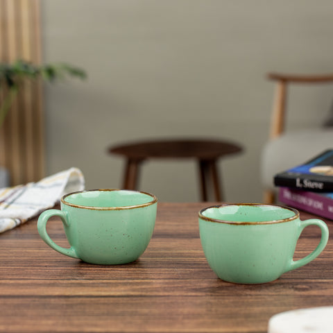 Green tea and coffee mug