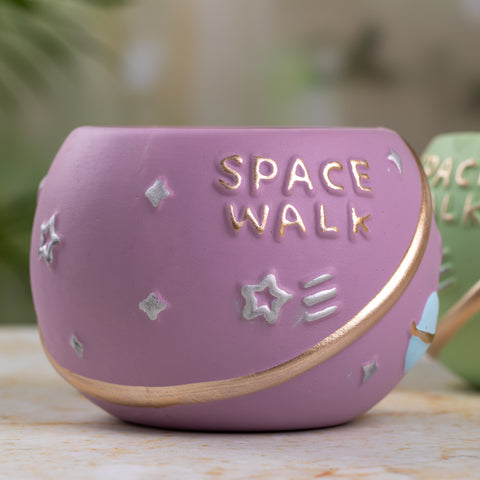 Space Walk Indoor Pots (Set of 2) | Green and Lavender