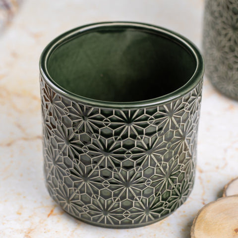 Medium Size Indoor Pot in Dark Green