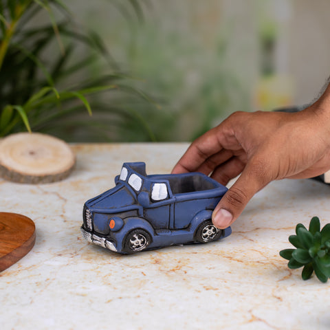 Blue Car Indoor Pot