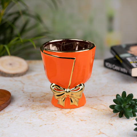 Bouquet Shape Indoor Pot in Neon Orange