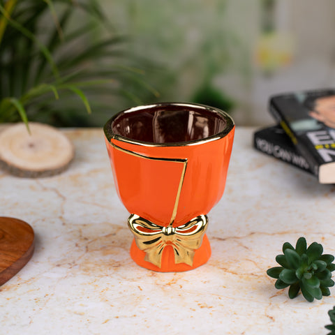 Bouquet Shape Indoor Pot in Neon Orange