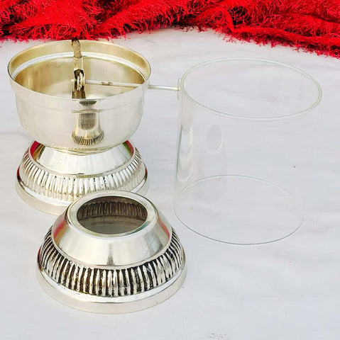 Antique German Silver Big Akhand diya