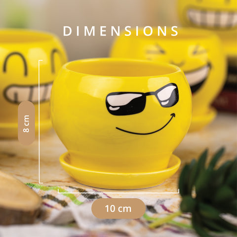 Yellow Indoor Pots (Set of 5)