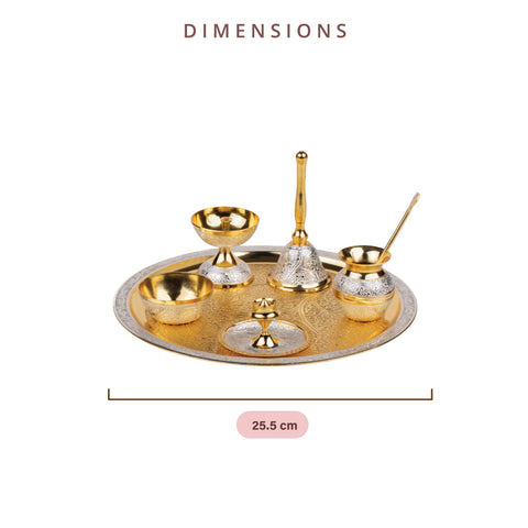 Pure Brass Pooja Thali set